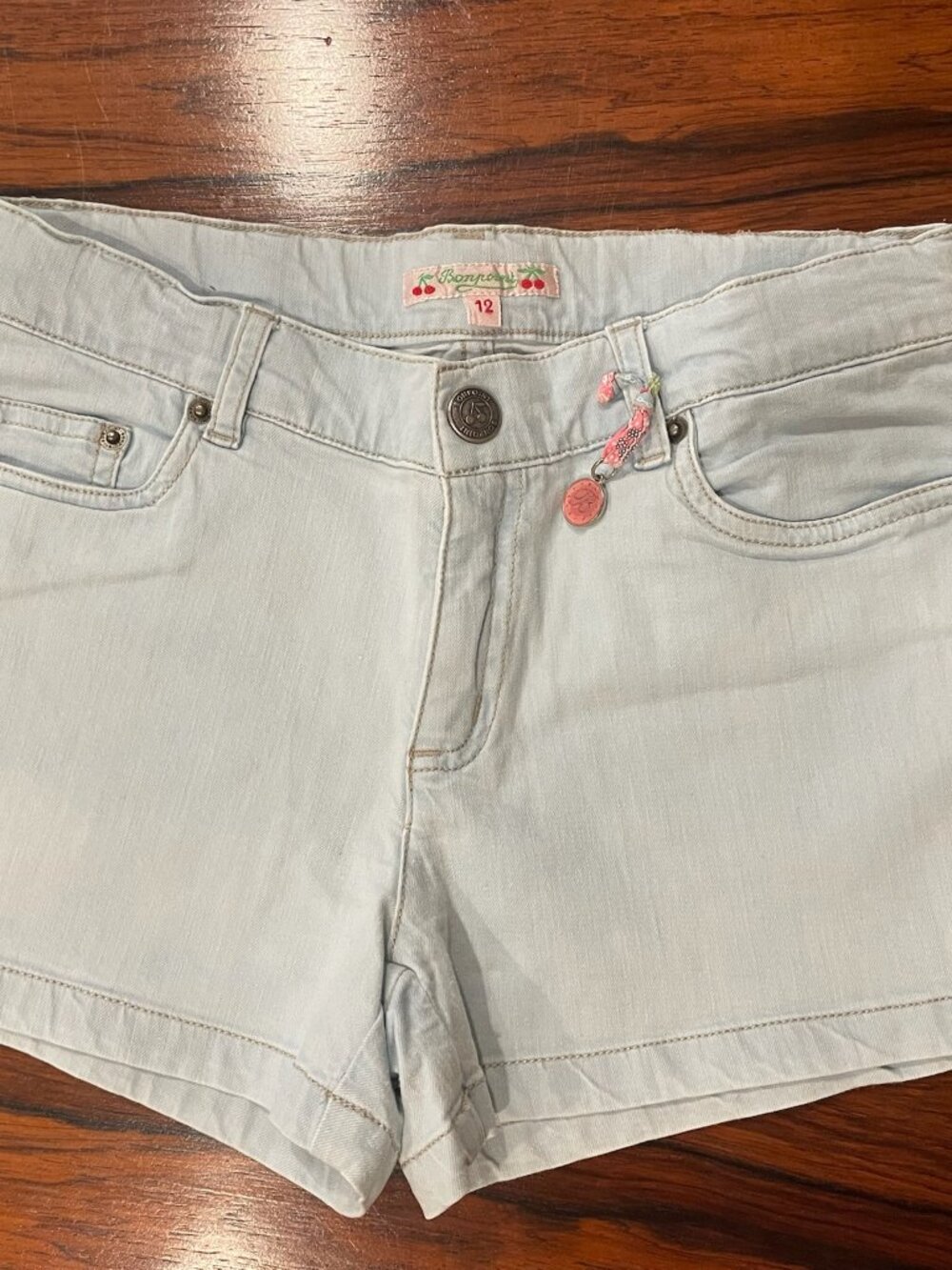 Bonpoint Light Wash Shorts Girls 12
